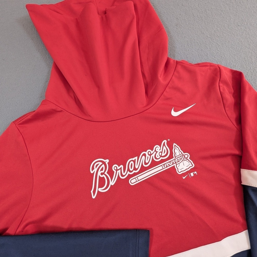 Atlanta Braves Mens Size‎ Medium Nike Neck Gaiter Red Dri-FIT MLB Training Top